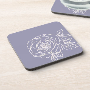 Romantische Rosen-Skizze Moderne Flora Getränkeuntersetzer