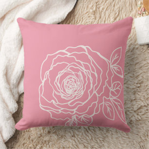 Romantische Rosen-Skizze Moderne Flora Kissen