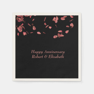 Romantische Rosenblüten-Party Personalisieren Serviette