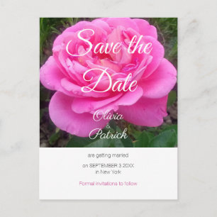 Romantische Rosenhochzeit retten Datum Postkarte