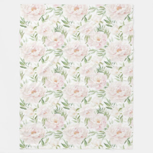 Romantische Rosenrote Blumen Fleecedecke