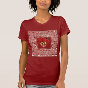 Romantische Rote Blume Herzdesign 4 Besondere Mome T-Shirt