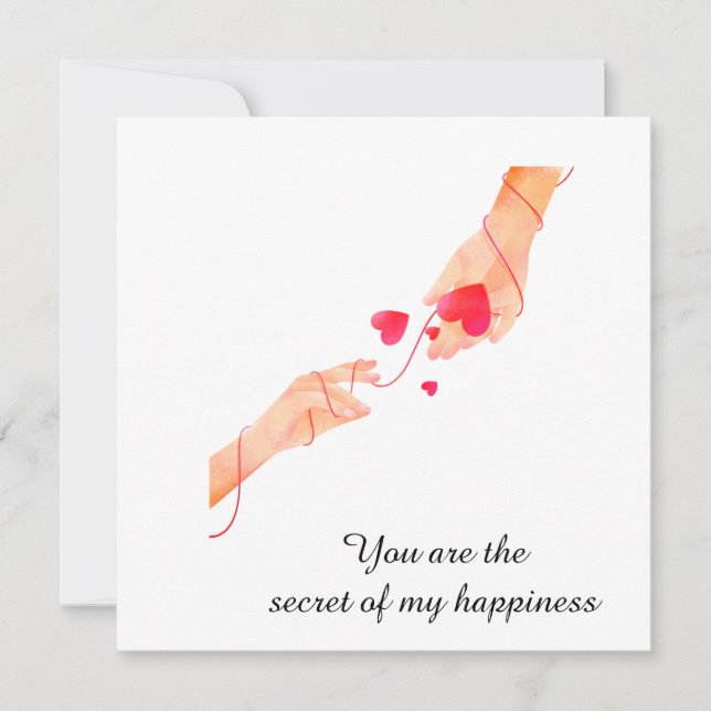 "Romantische rote Fastenfolge von Schicksalen und  Einladung (Vorderseite)