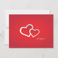 Romantische rote Herzen: Für Sie Postkartendesign