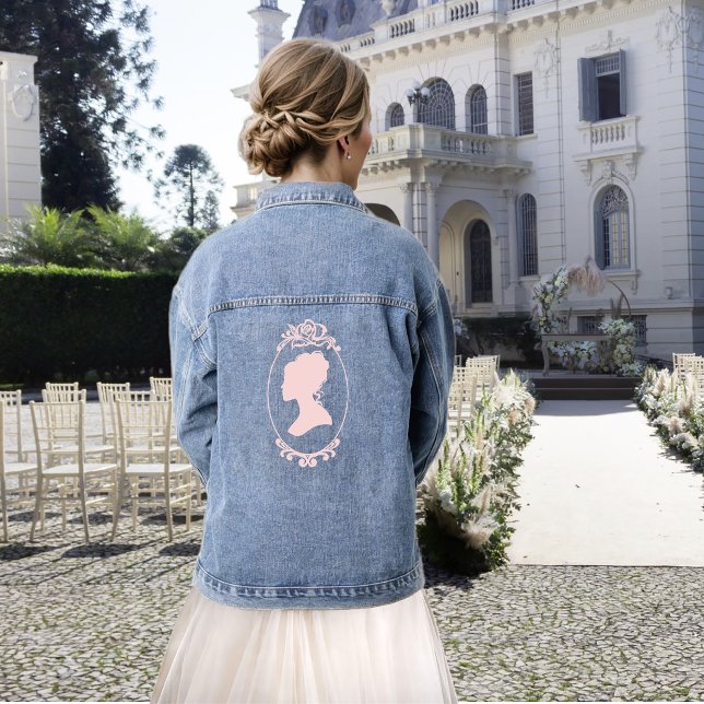 Romantische Röte-Regency-Lesbenhochzeit Jeansjacke (Von Creator hochgeladen)