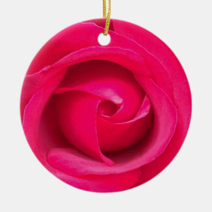 Romantische Rote Rosa Rose Keramik Ornament