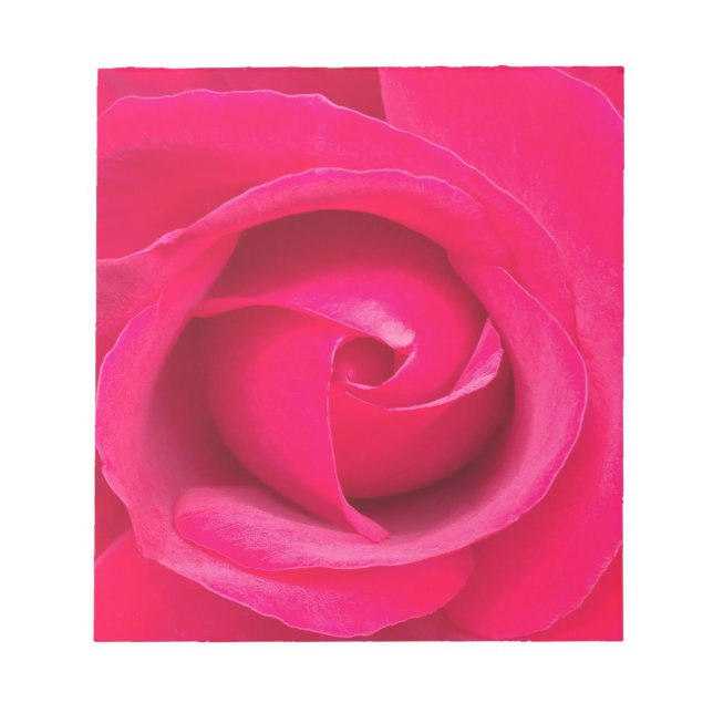 Romantische rote rosa Rose Notizblock (Vorderseite)