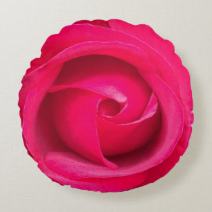 Romantische rote rosa Rose Rundes Kissen