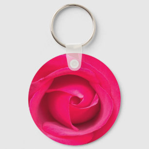 Romantische rote rosa Rose Schlüsselanhänger