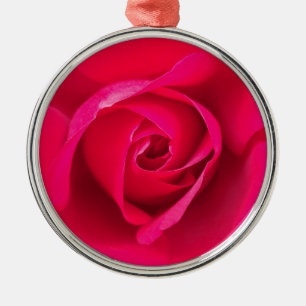 Romantische rote rosa Rose v2 Ornament Aus Metall