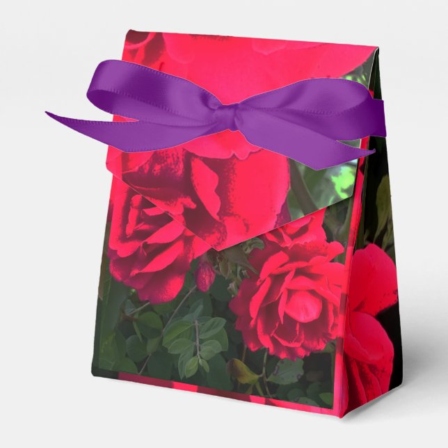 Romantische Rote Rose Blume Geschenk Geschenkschachtel (Vorderseite)