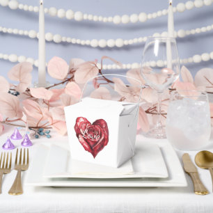 Romantische Rote Rose Blumenkohl Hochzeit Geschenkschachtel