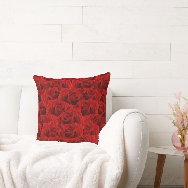 Romantische Rote Rose Kissen (Liege)