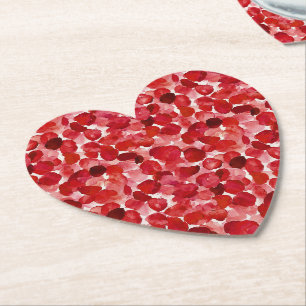 Romantische Rote Rose Petals florales Brautparty Untersetzer