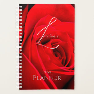 Romantische rote Rose Planer