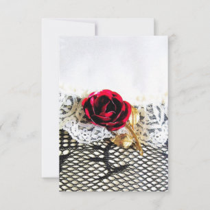 Romantische rote Rose und Weiß