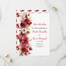 Romantische Rote Rosen Blumenhochzeit