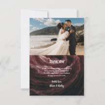 Romantische rote Rosen Burgunder Dankeskarten