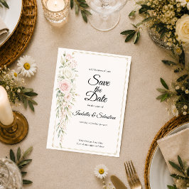 Romantische Röte-Rosen-Eleganz-Hochzeit Save The Date