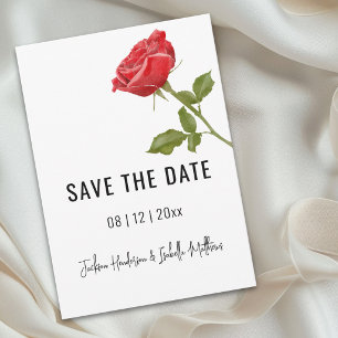 Romantische rote Rosen-Hochzeit - Termin vormerken Save The Date