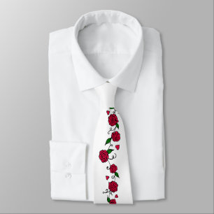 Romantische Rote Rosen Neck Tie Krawatte