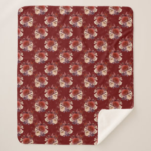 Romantische Rote Rosen Sherpadecke