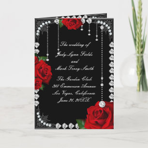 Romantische Rote Rosen und Karo-Hochzeiten Programm