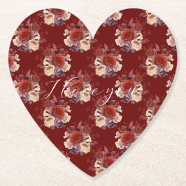 Romantische Rote Rosen Untersetzer