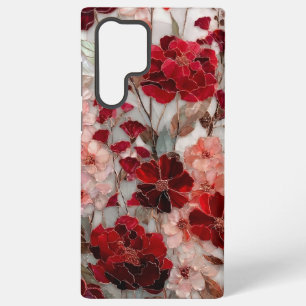 Romantische rote Rosenblumen Samsung Galaxy Hülle