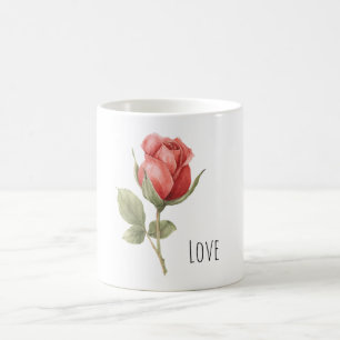Romantische rote Rosenliebe Kaffeetasse