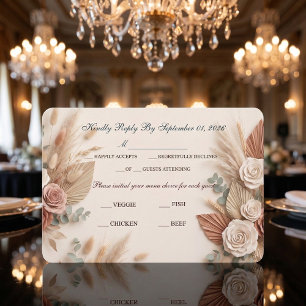 Romantische Röte Salbei Hochzeit RSVP Karte