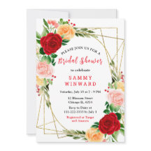 Romantische rote und orangefarbene Rosen