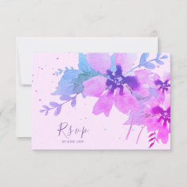 Romantische RSVP-Karte für Wasserfarben RSVP Karte