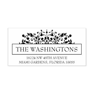 Romantische Rücksendeadresse Briefmarke für Umschl Gummistempel