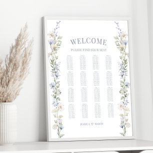 Romantische rustikal blühende Hochzeitskarte Poster