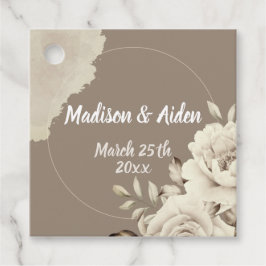 Romantische Rustikale Blume Hochzeit Geschenkanhänger