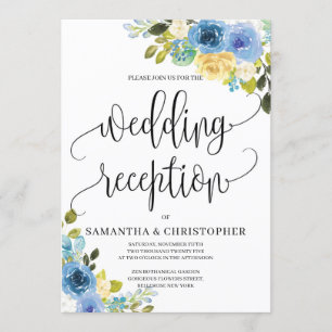 Romantische rustikale Blütenhochzeit Einladung