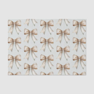 Romantische Rustikale Grüne Goldbow-Hochzeit Seidenpapier