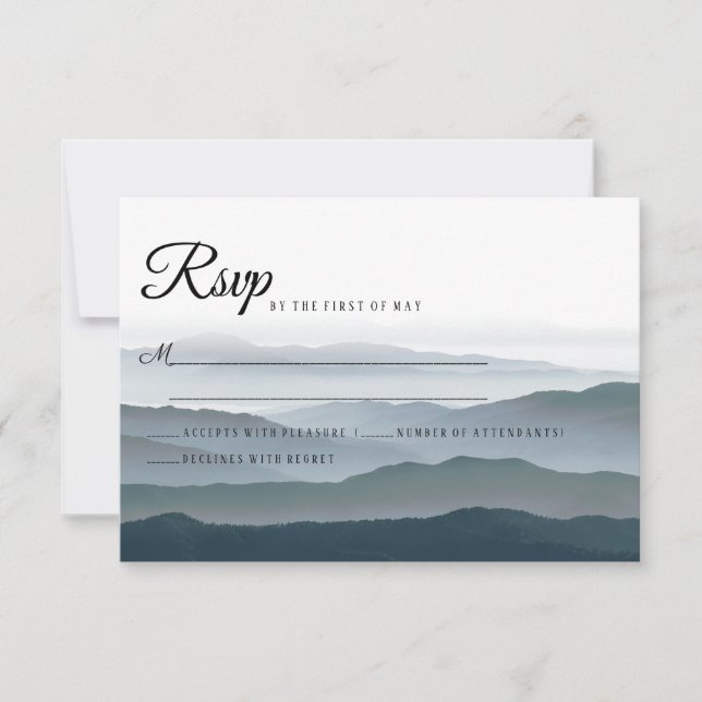 Romantische Rustikale Hochzeit RSVP Karte (Vorderseite)