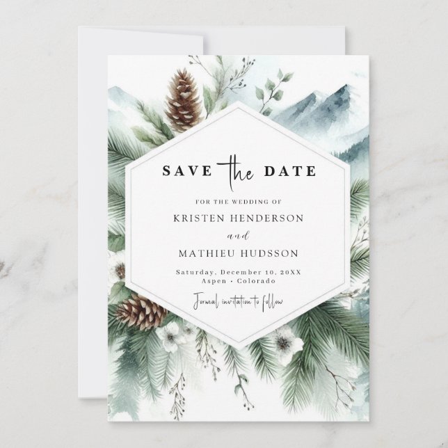 Romantische Rustikale Hochzeit Save The Date (Vorderseite)