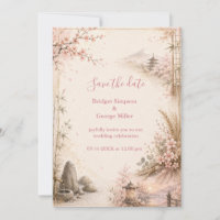 romantische Sakura-Botanik-Harmonie-Fusions-Hochze