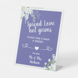 Romantische sanfte Blume Hochzeitscreme Sockelschild