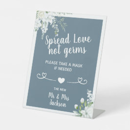 Romantische sanfte Blume Hochzeitscreme Sockelschild