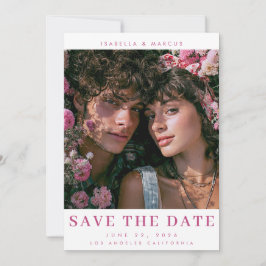 Romantische "Save The Date" - Flachkarte Save The Date