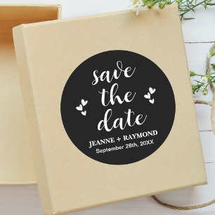 Romantische Save the Date-Hochzeitsankündigung Runder Aufkleber