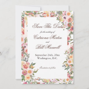 Romantische Save the Date-Karte Einladung