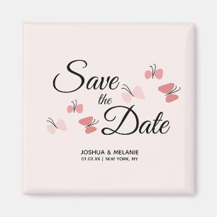 Romantische Schmetterlinge Pink retten die Daten Magnet