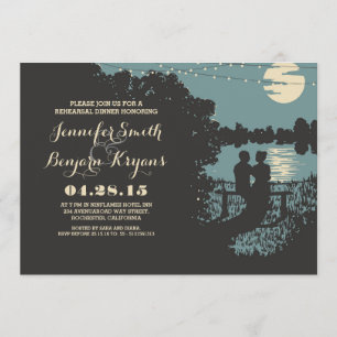 Romantische Schnur beleuchtet Probenabendessen im Einladung