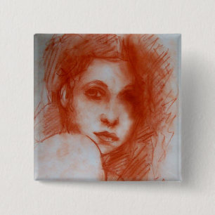 ROMANTISCHE SCHÖNHEIT / Frauenportrait in Sepia Br Button