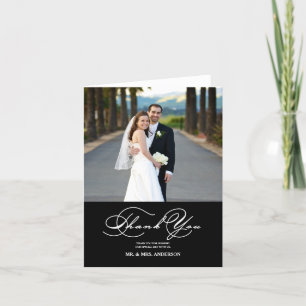 ROMANTISCHE SCHRIFT HEIRATSURKUNDE DANKSAGUNG FOTO DANKESKARTE
